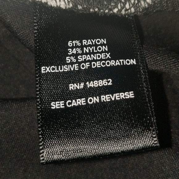 TORRID Straight Black Skirt Red White Stripe - Picture 5 of 5